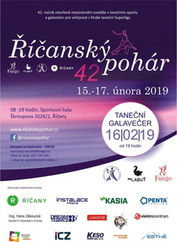 ŘÍČANSKÝ POHÁR - dvoudenní otevřená mezinárodní soutěž v tanečním sportu ŘÍČANSKÝ POHÁR - dvoudenní otevřená mezinárodní soutěž v tanečním sportu